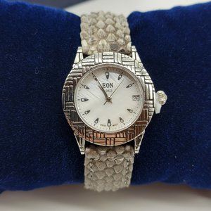 BALI LEGACY EON 1962 SWISS MOVEMENT STERLING SILVER MOP DIAL WATCH